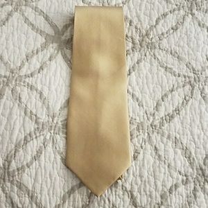 Tan color tie with stripes